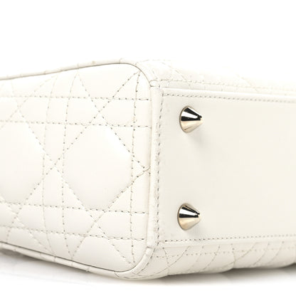 Christian Dior Lambskin Cannage Small My ABCDior Lady Dior White 9 of 10