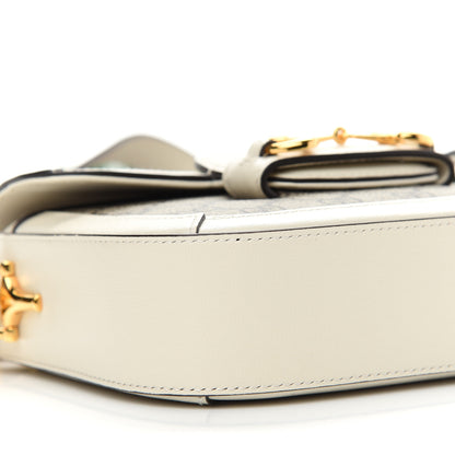 Gucci GG Supreme Monogram Web Mini Horsebit 1955 Shoulder Bag Beige Mystic White 8 of 9