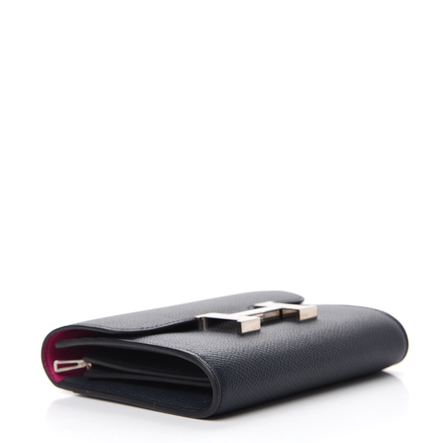 Hermes Epsom Constance Short Wallet Bleu Indigo Rose Pourpre 4 of 7