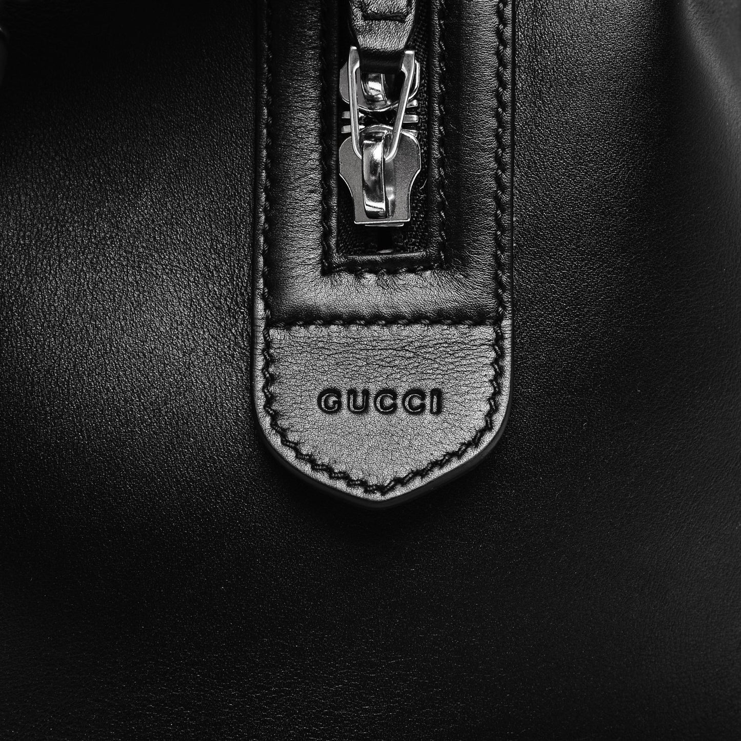 Calfskin GucciGhost Print Duffle Black New Acquamarine