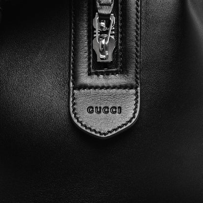 Gucci Calfskin GucciGhost Print Duffle Black New Acquamarine 11 of 11