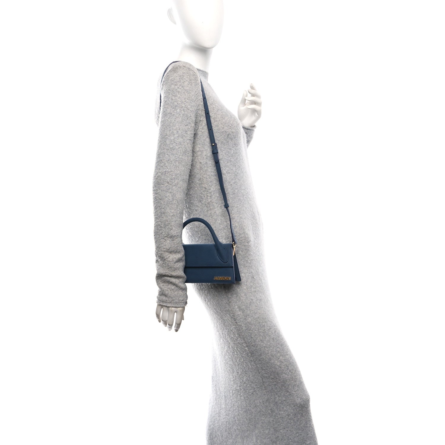 Jacquemus Calfskin Le Chiquito Long Dark Navy 2 of 10