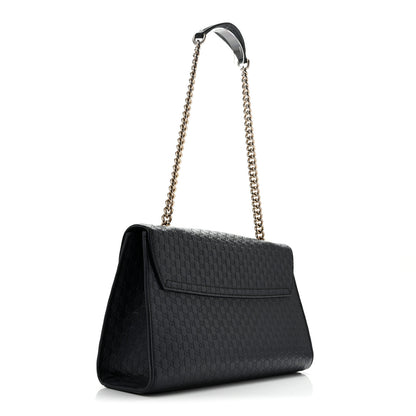 Gucci Soft Microguccissima Medium Emily Chain Shoulder Bag Blue 3 of 13