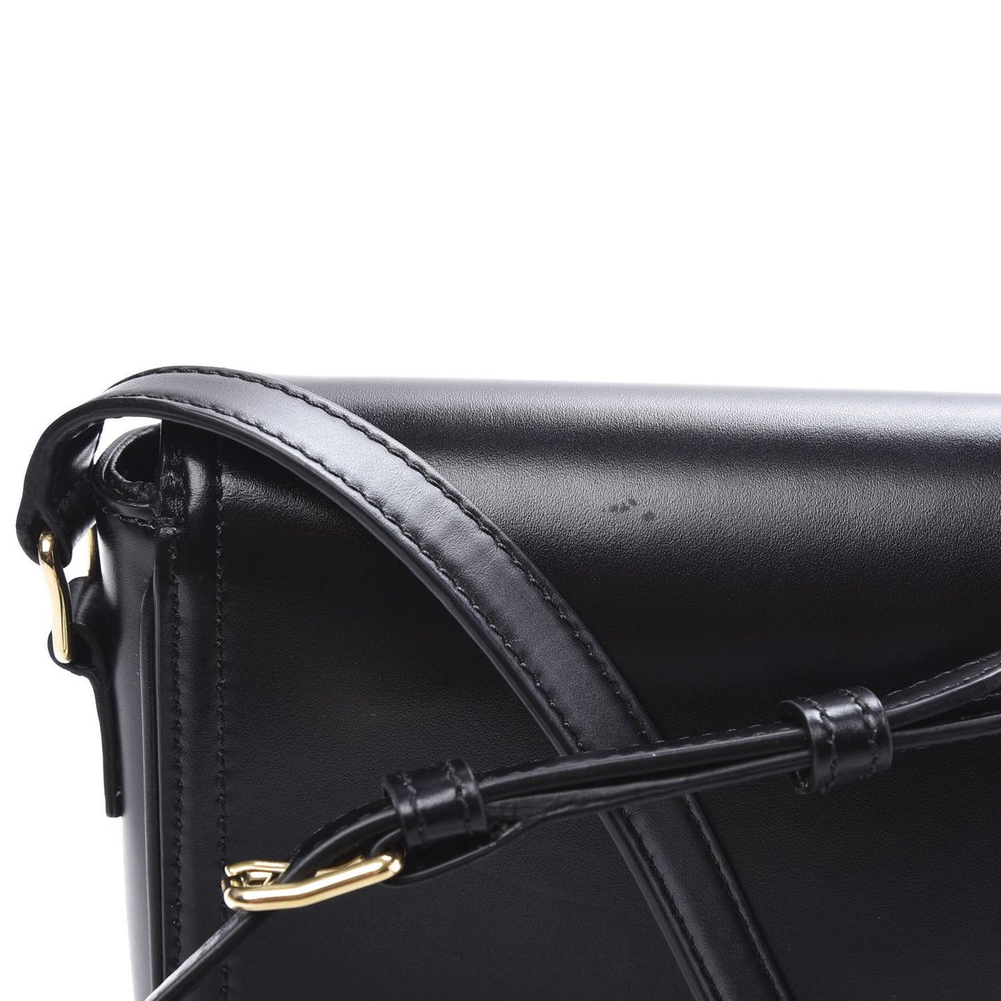 Satinated Calfskin Medium Crecy Bag Black
