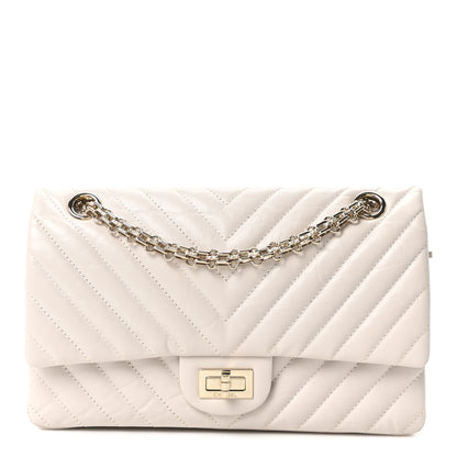 Chanel Aged Calfskin Chevron Quilted 2.55 Reissue 225 Flap Ivory 1 of 11
