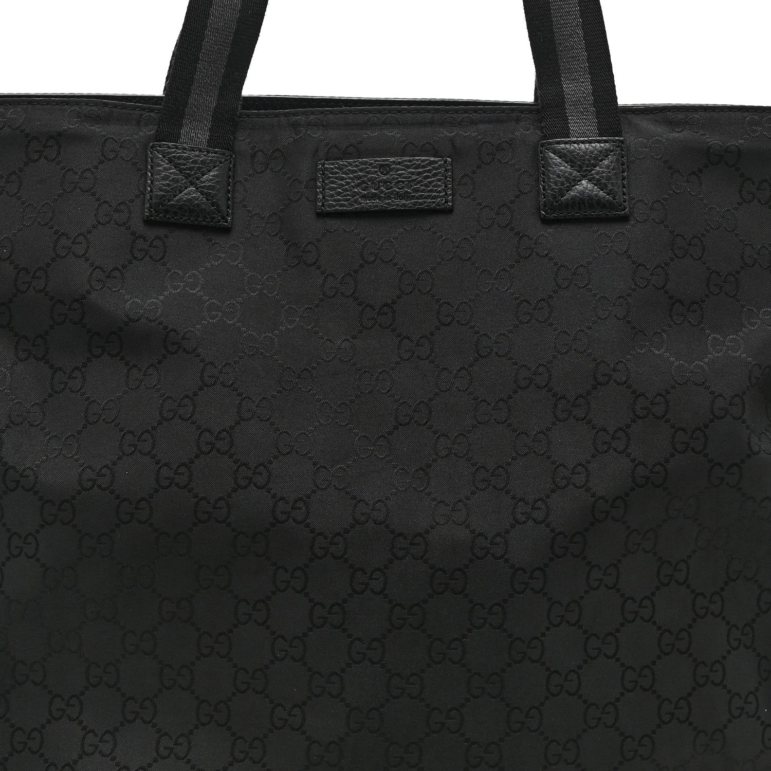 Gucci Nylon Monogram Vertical Tote Black 9 of 11