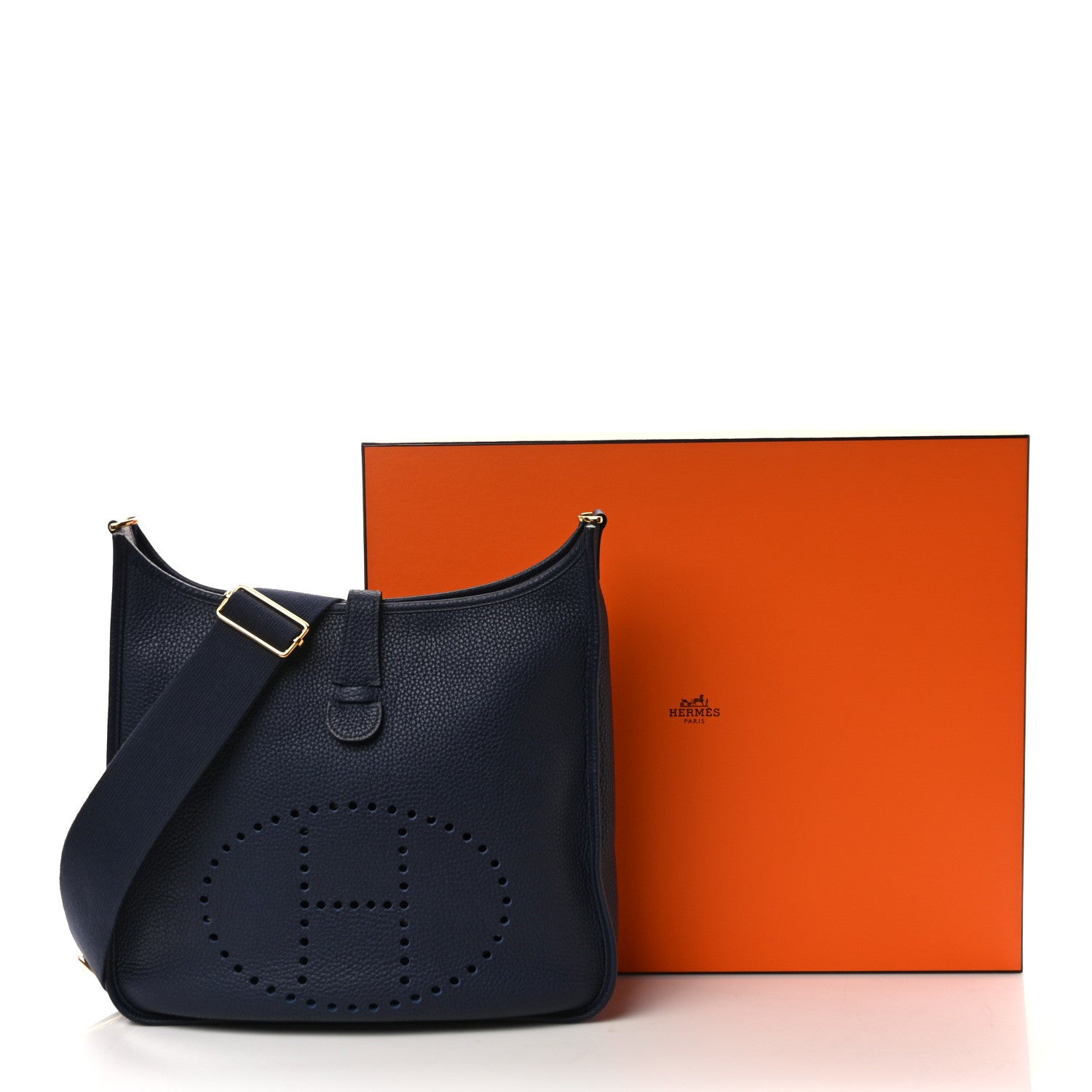 Hermes Taurillon Clemence Evelyne III GM Bleu Nuit 10 of 10