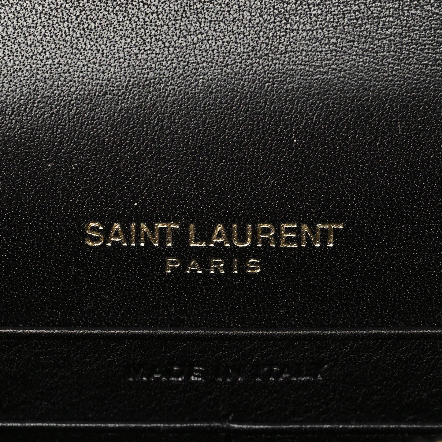 Patent Calfskin Matelasse Chevron Monogram Envelope Chain Wallet Black