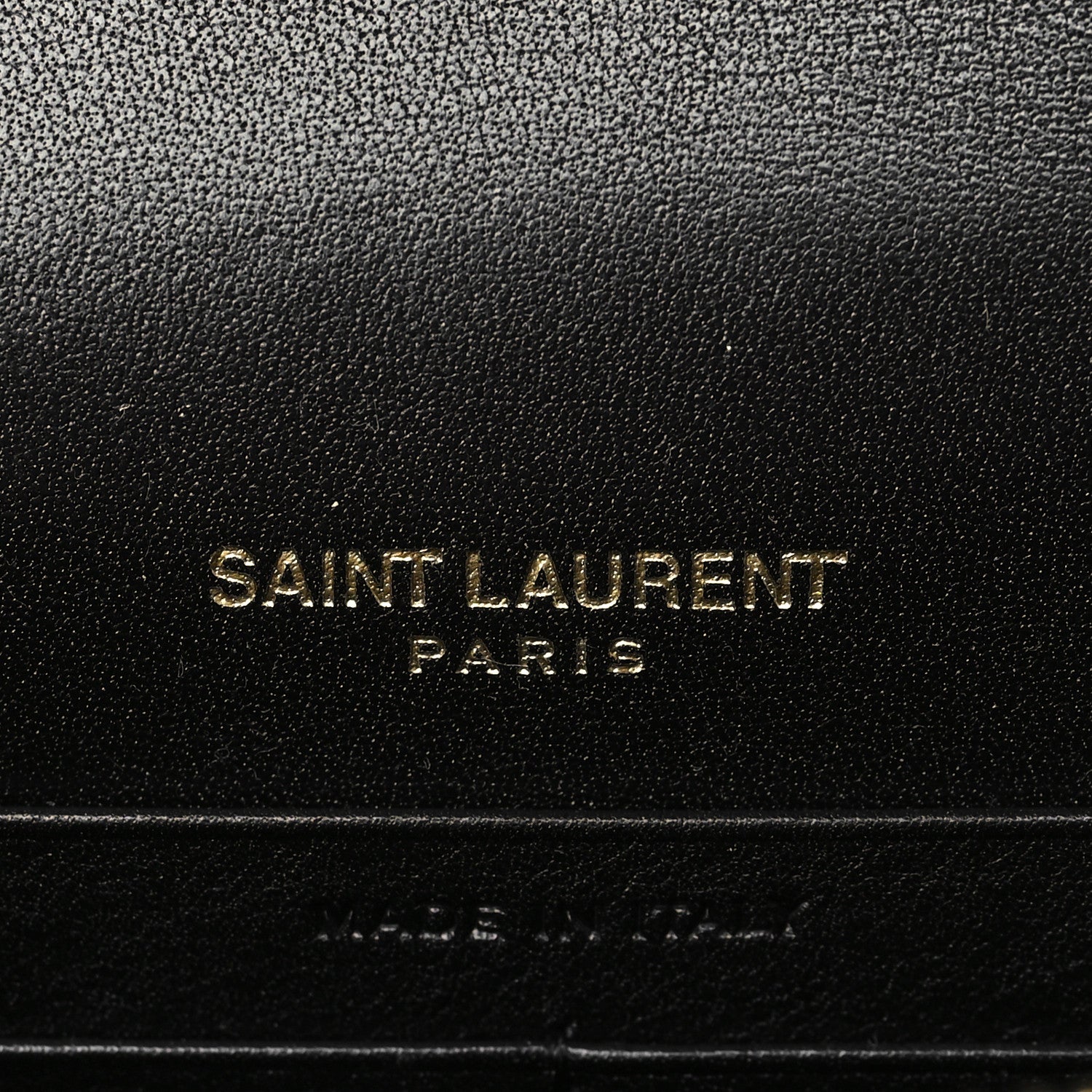 Saint Laurent Patent Calfskin Matelasse Chevron Monogram Envelope Chain Wallet Black 5 of 5