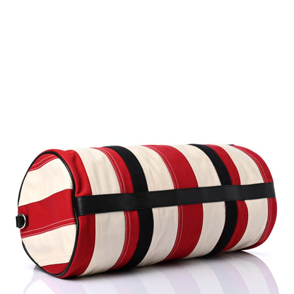 Saint Laurent Canvas American Flag Barrel Bag Red Blue 3 of 4