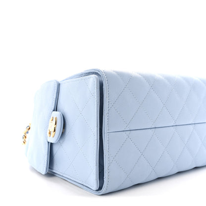 Chanel Caviar Quilted Small Chanel 25 Handbag Light Blue 9 of 10