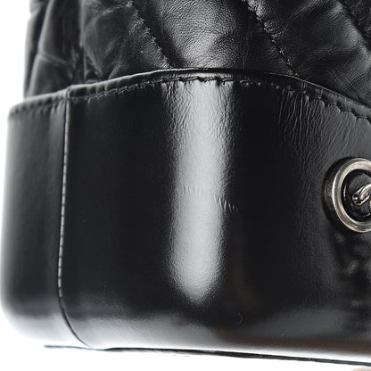 Chanel Aged Calfskin Chevron Quilted Small Gabrielle Backpack Black 12 of 13