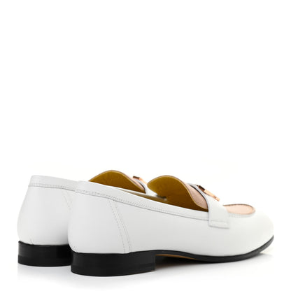 Hermes Calfskin Womens Paris Loafers 37 White Bois De Santal 4 of 8