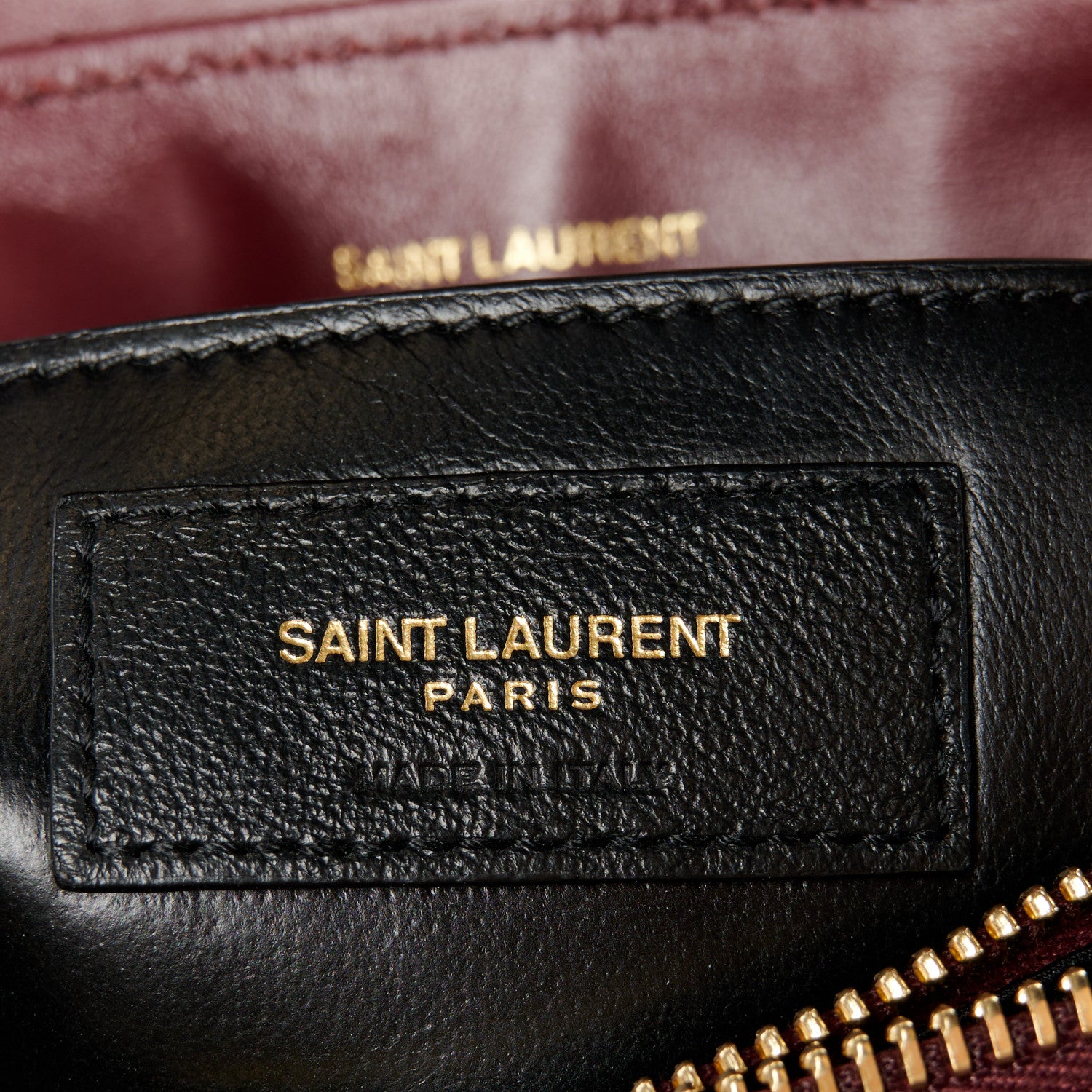 Saint Laurent Calfskin Y Quilted Monogram Small Loulou Chain Satchel Dark Legion Red 7 of 11