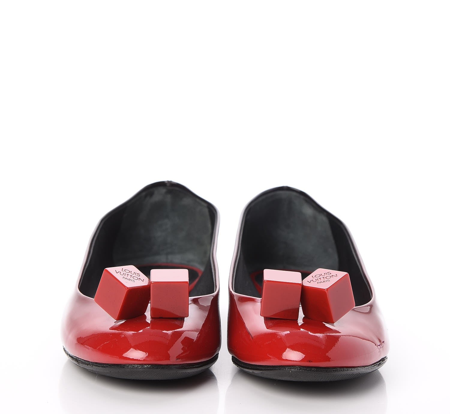 Louis Vuitton Patent Calfskin Gossip Ballerina Flats 35.5 Red 2 of 8