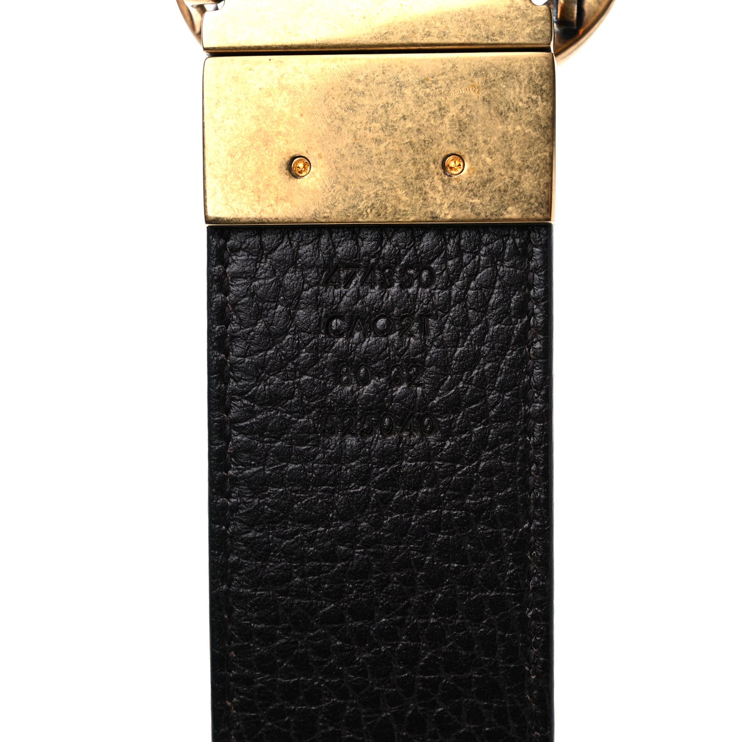 Calfskin Double G Reversible Belt 80 32 Black Cocoa
