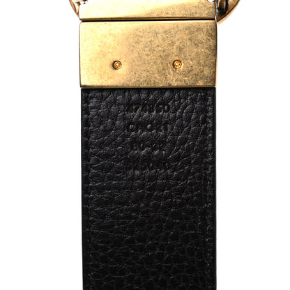 Gucci Calfskin Double G Reversible Belt 80 32 Black Cocoa 3 of 5