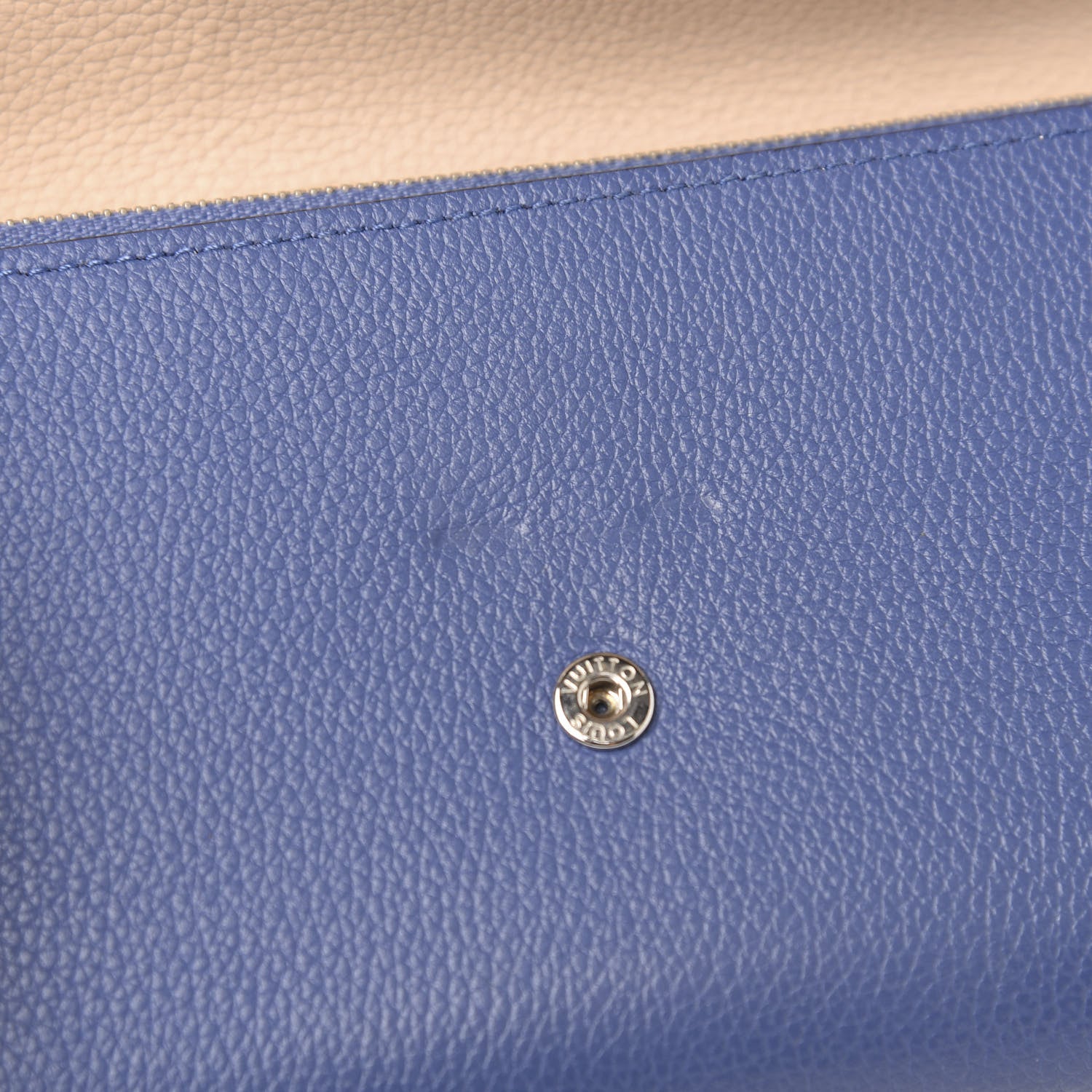 Louis Vuitton Calfskin Lockme II Wallet Vanille Denim 6 of 7