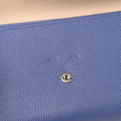 Louis Vuitton Calfskin Lockme II Wallet Vanille Denim 6 of 7