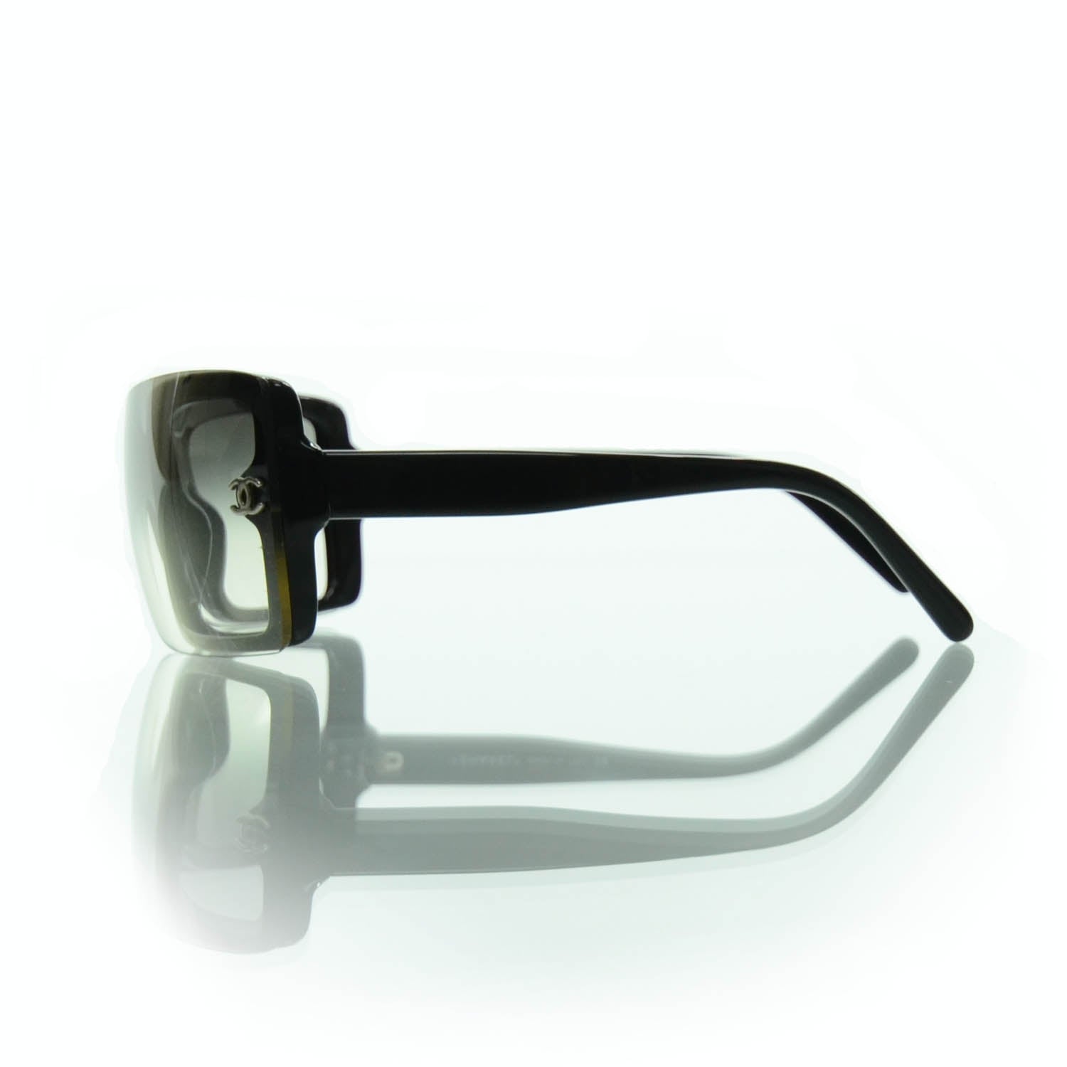 Chanel CC Logo Sunglasses Black w Case 3 of 6