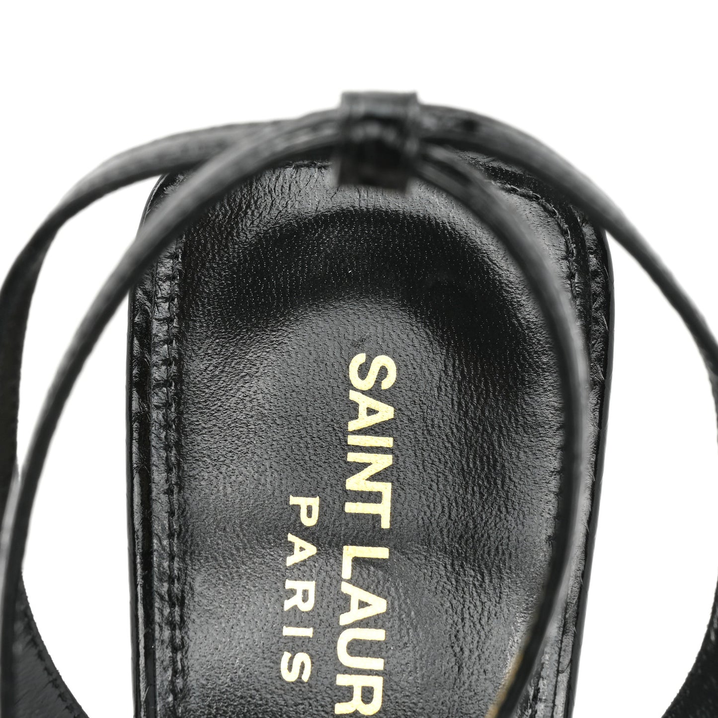Ayers Snakeskin Embossed Crystal Giqua 115 Sandals 40.5 Black
