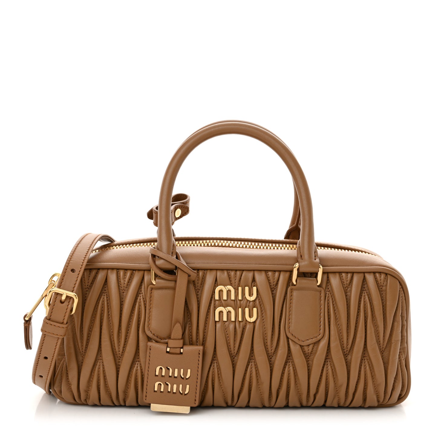 Nappa Matelasse Regular Arcadie Top Handle Bag Caramel