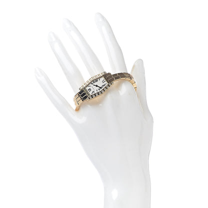 Cartier 18K Yellow Gold Diamond 18mm Lanieres Quartz Watch 2 of 6