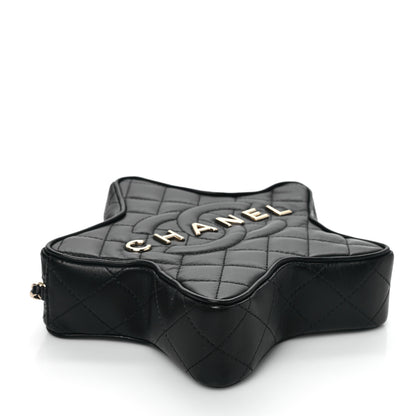 Chanel Lambskin Quilted Walk of Fame Star Bag Black 4 of 9