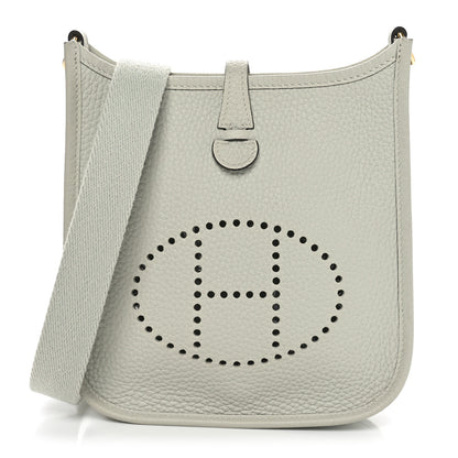 Hermes Taurillon Clemence Amazone Evelyne TPM Gris Neve 1 of 10