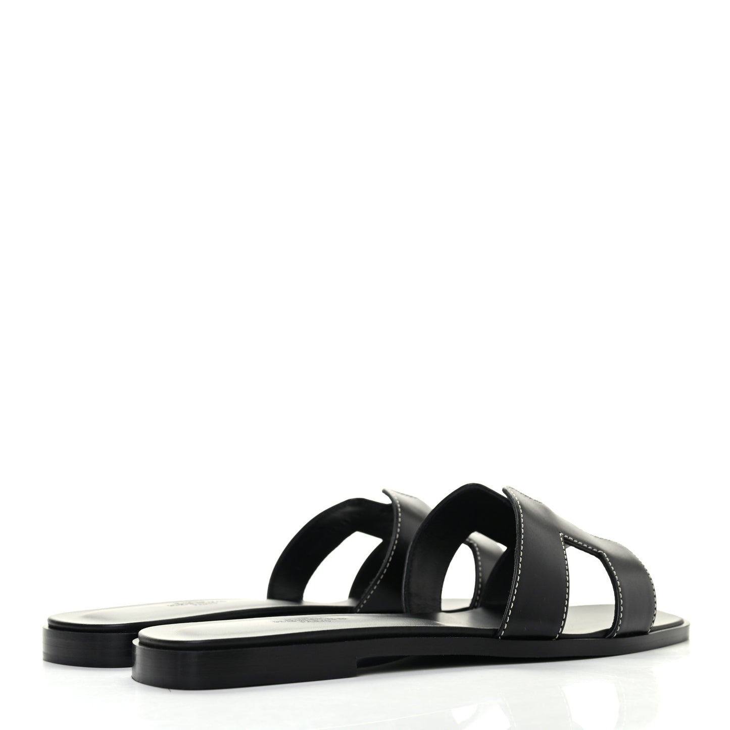 Box Calfskin Oran Sandals 38 Black