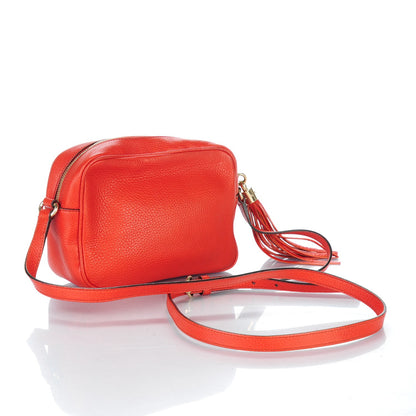 Gucci Pebbled Calfskin Small Soho Disco Bag Tabasco Red 3 of 7