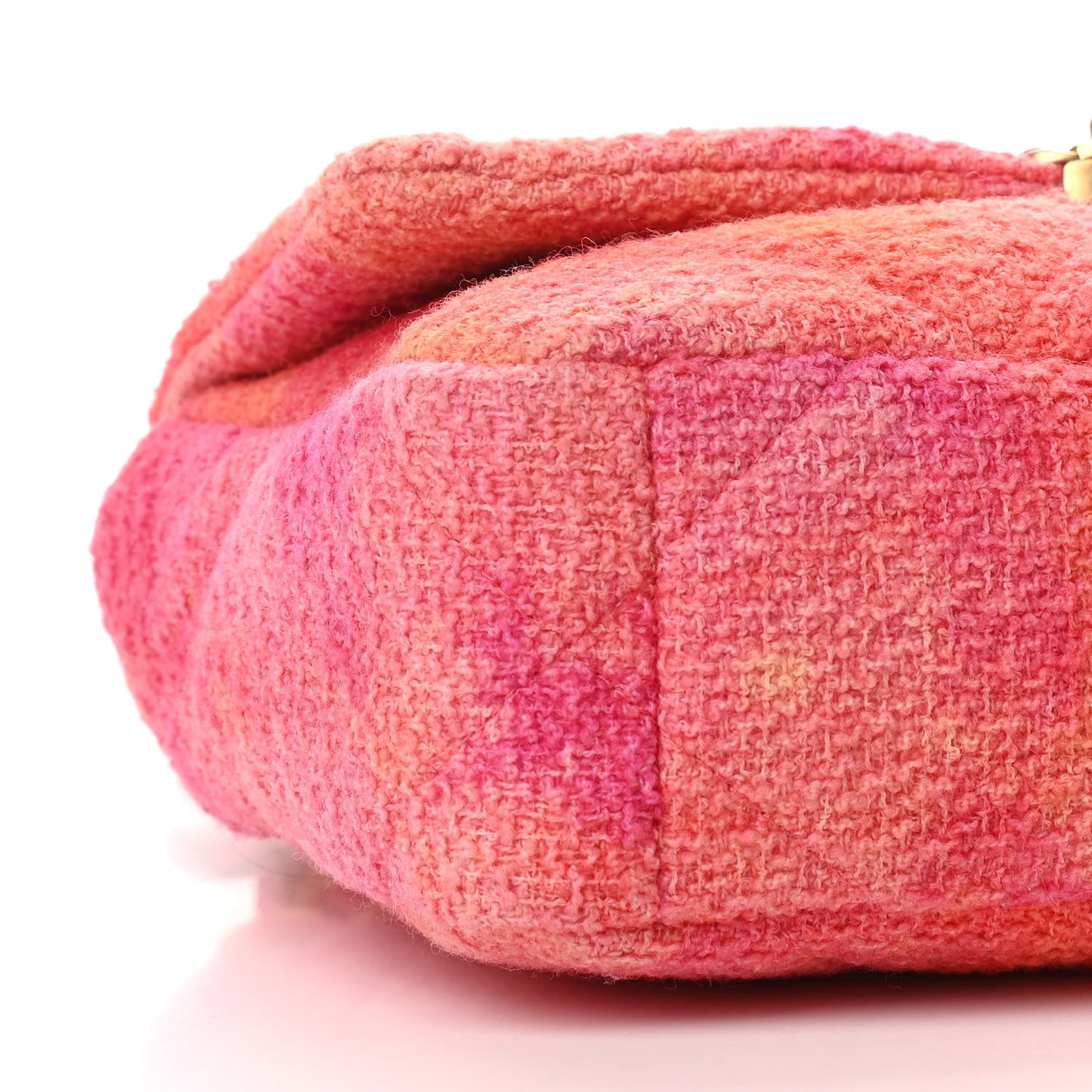 Tweed Quilted Medium Chanel 19 Flap Coral Pink