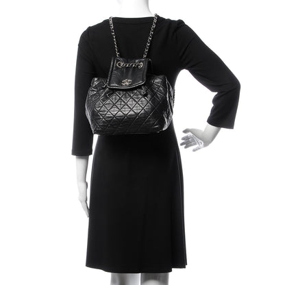 Chanel Glazed Calfskin Quilted Beijing Backpack Black 2 of 8