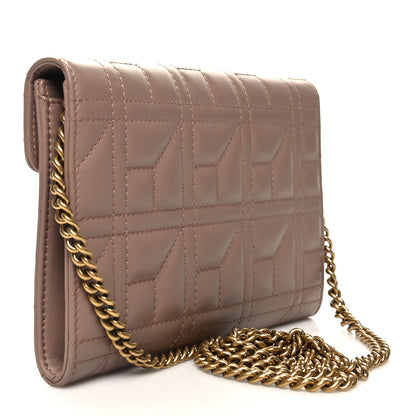 Gucci Calfskin Matelasse Mini Pearly GG Marmont Chain Wallet Porcelain Rose 3 of 10