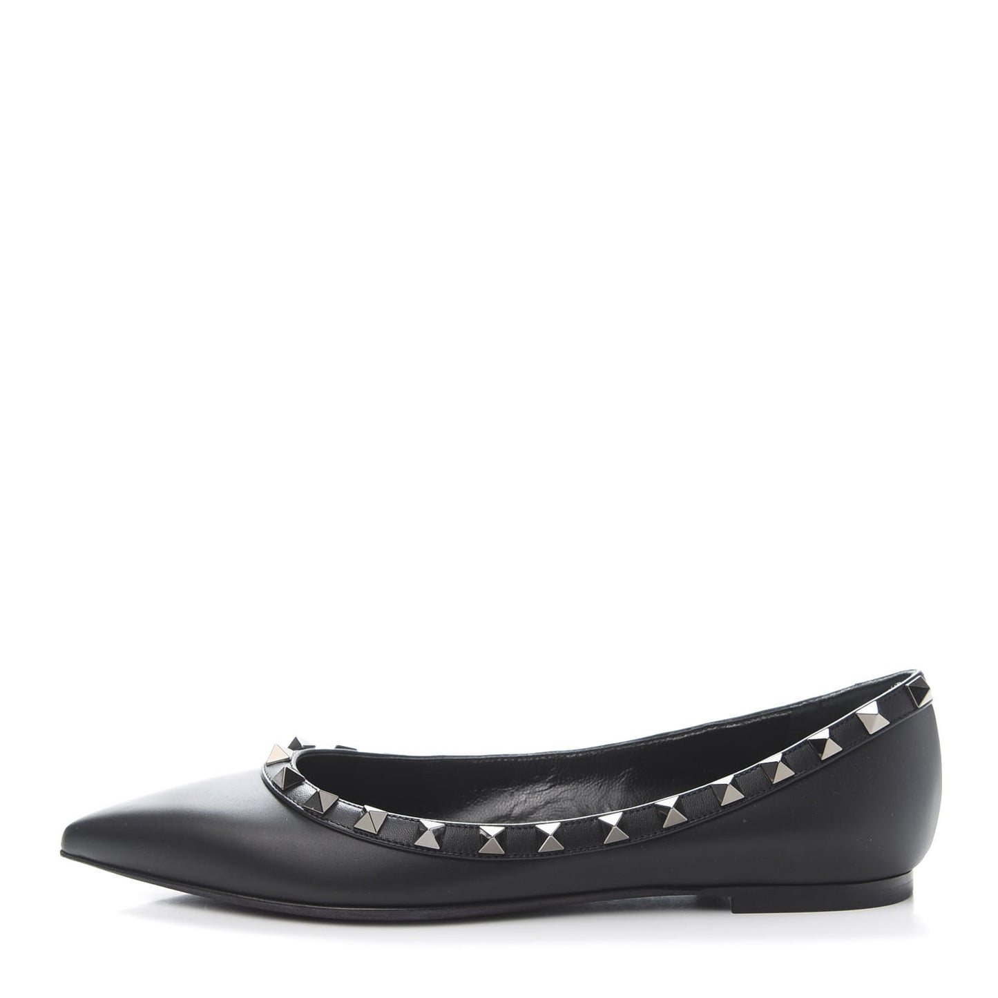 Nappa Rockstud Ballerina Flats 36.5 Black