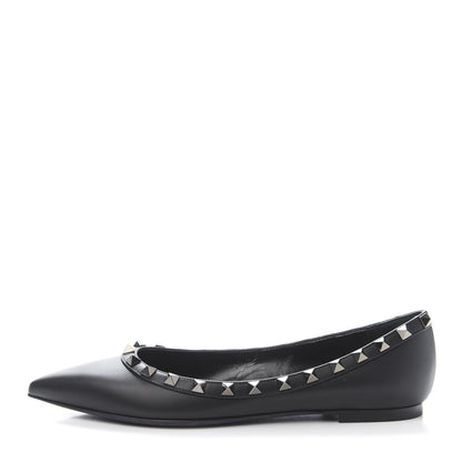 Valentino Garavani Nappa Rockstud Ballerina Flats 36.5 Black 1 of 9