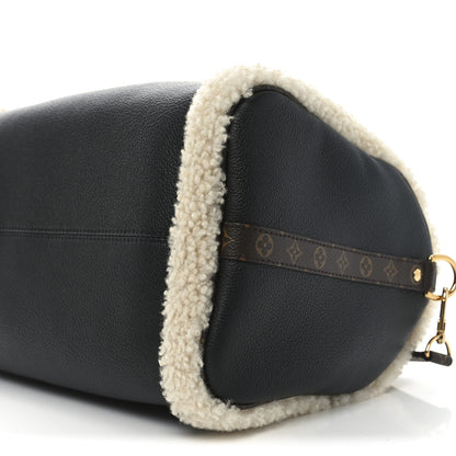 Louis Vuitton Calfskin Monogram Teddy Speedy Bandouliere 30 Black 9 of 9