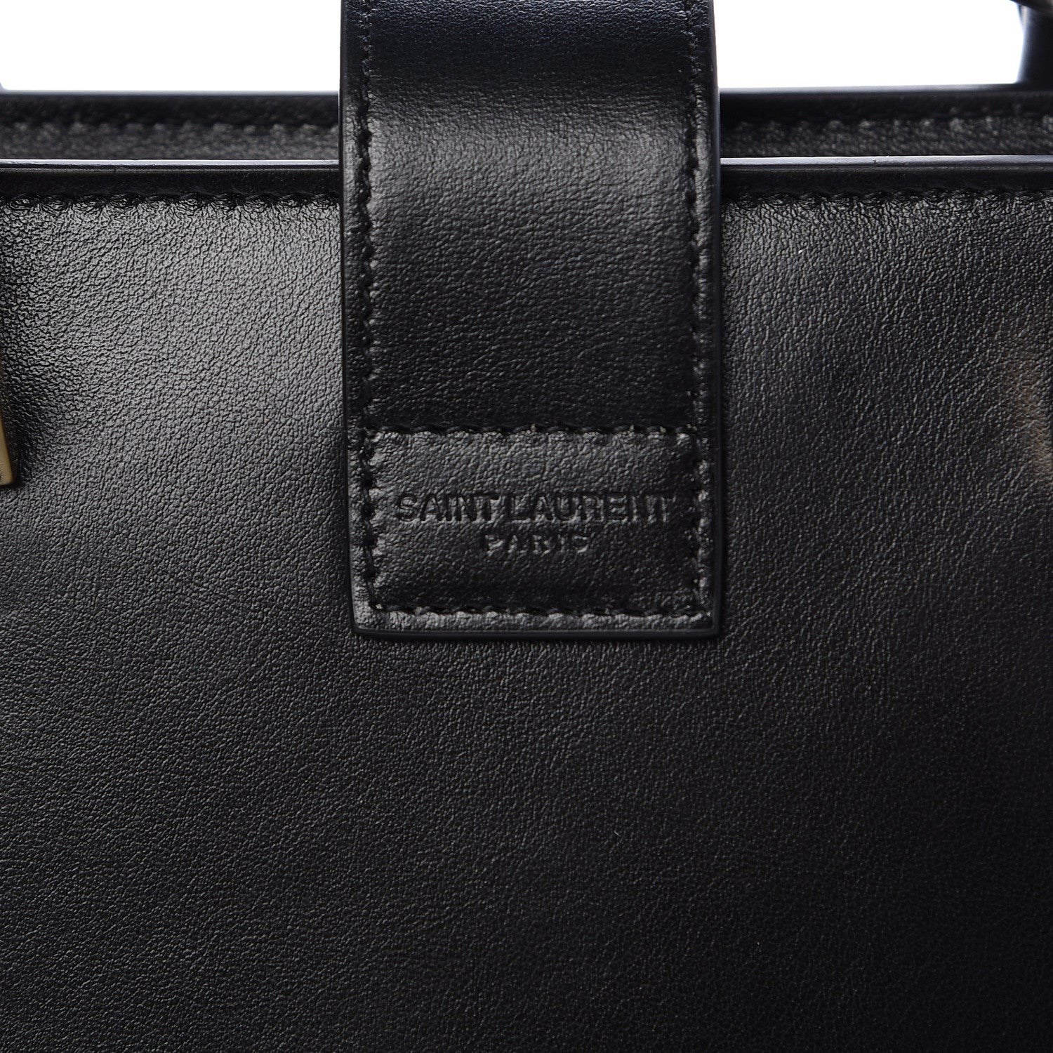 Saint Laurent Calfskin Small Monogram Cabas Black 7 of 10