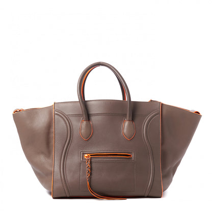 Celine Supple Calfskin Large Phantom Luggage Grey Orange 1 of 8