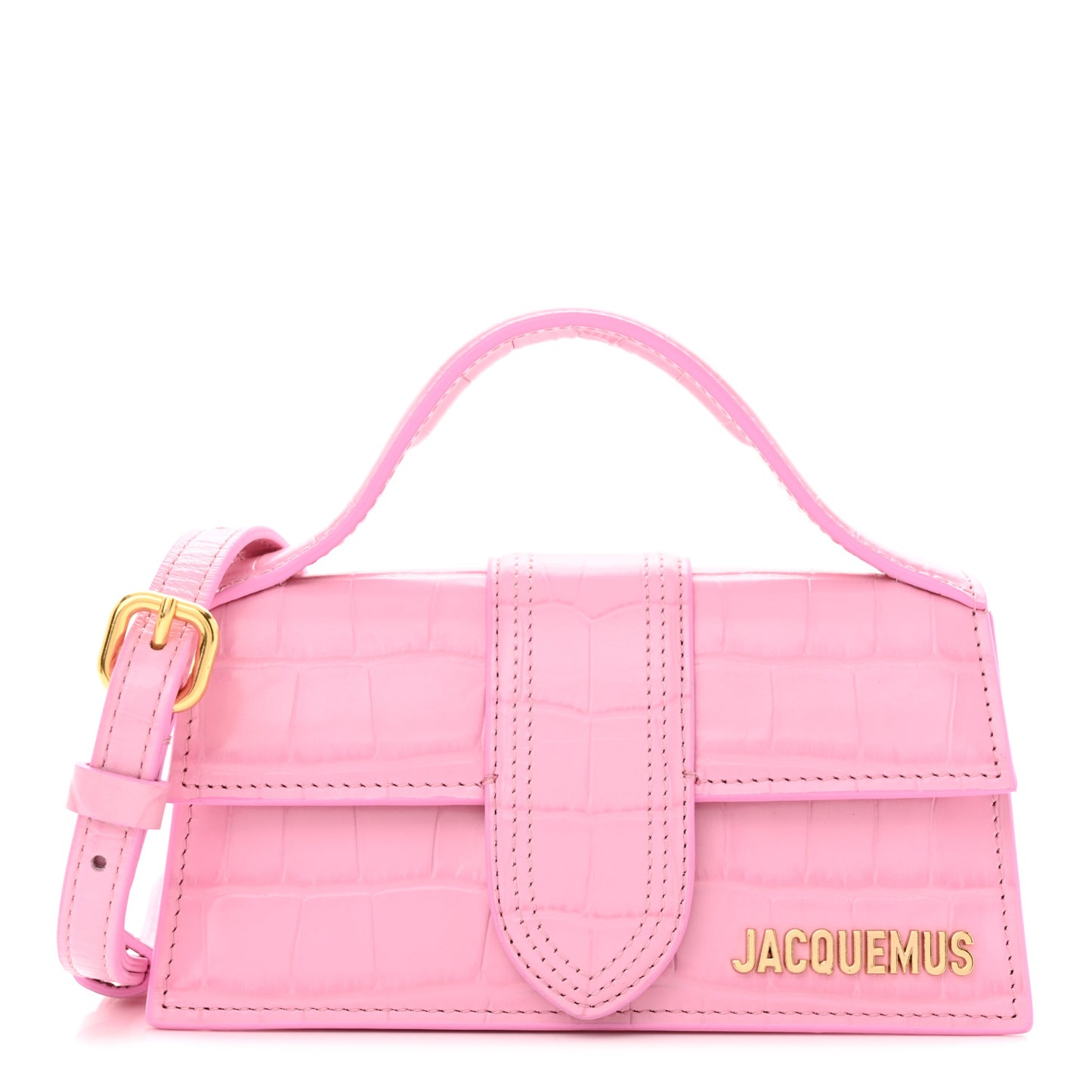 Calfskin Crocodile Embossed Le Bambino Pink