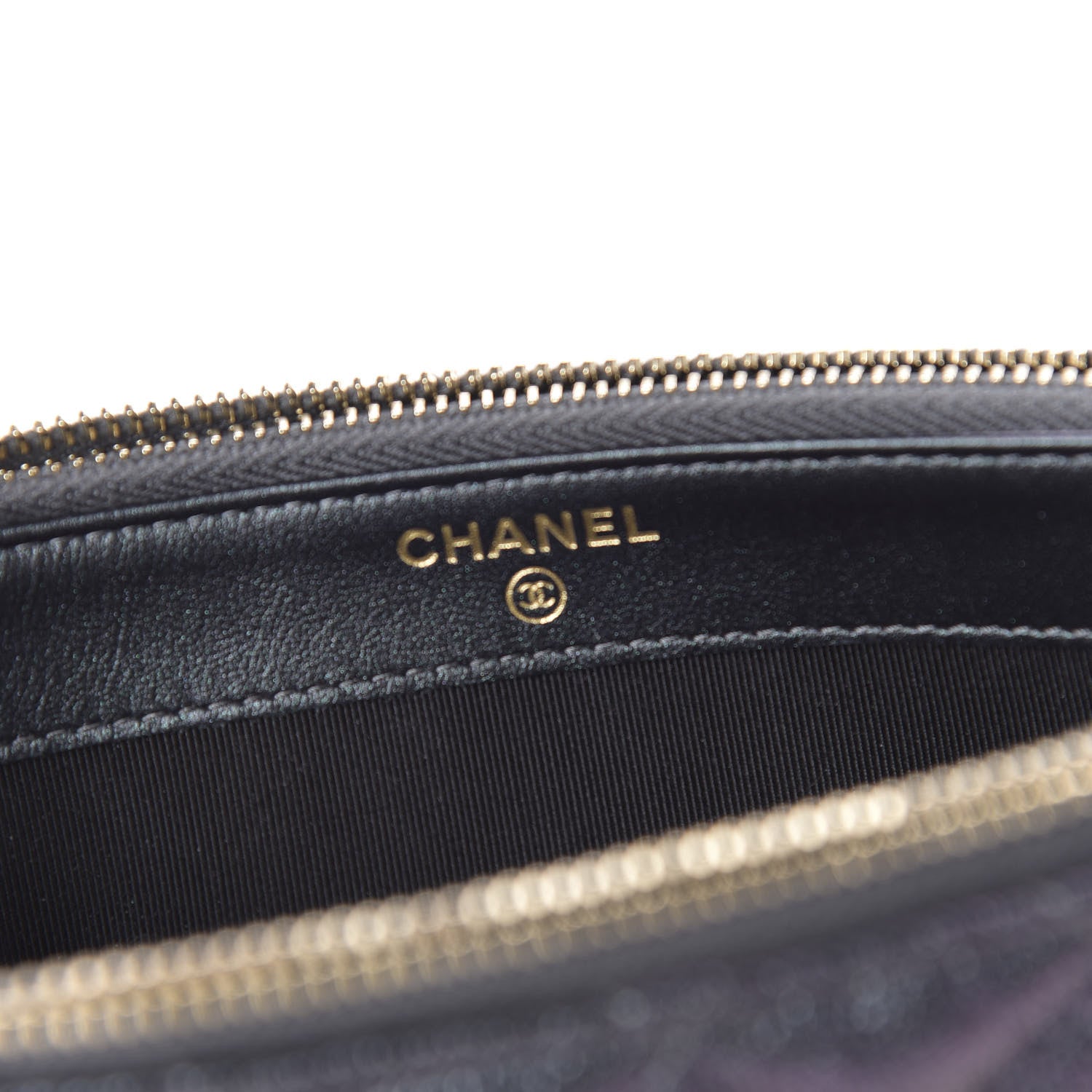 Chanel Iridescent Caviar Quilted Clutch With Chain Black 8 of 11