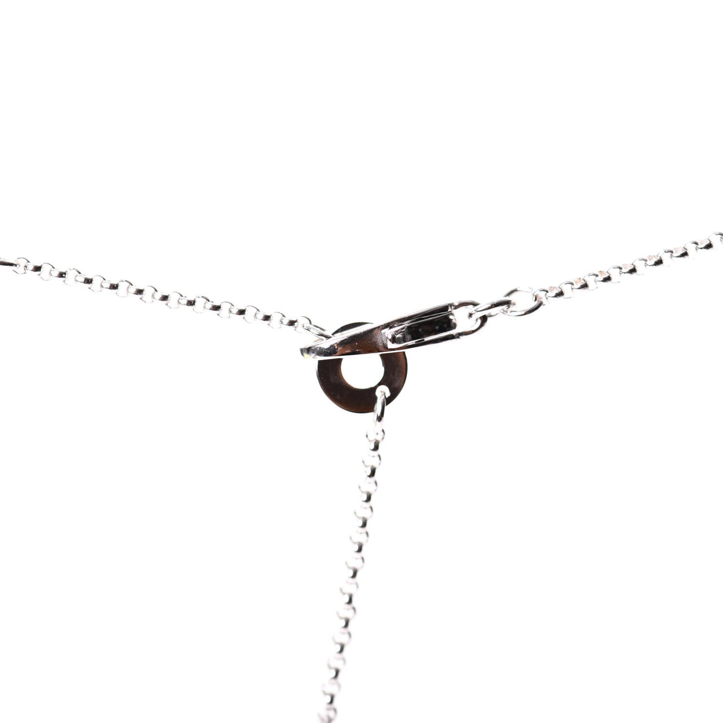 18K White Gold Diamond Small B.Zero1 Pave Pendant Necklace