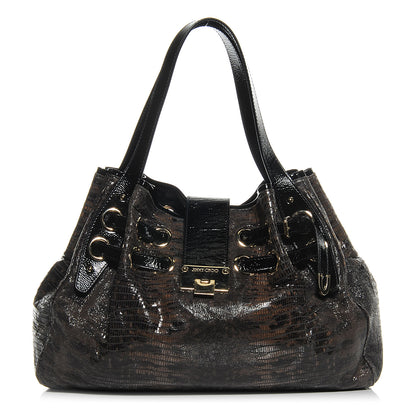 Jimmy Choo Patent Lizard Embossed Ramona 1 of 7