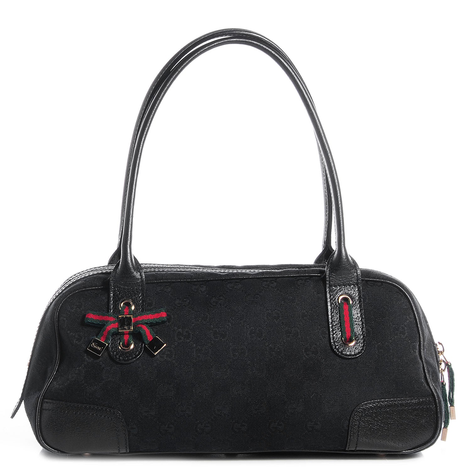 Gucci Monogram Small Princy Satchel Black 1 of 7