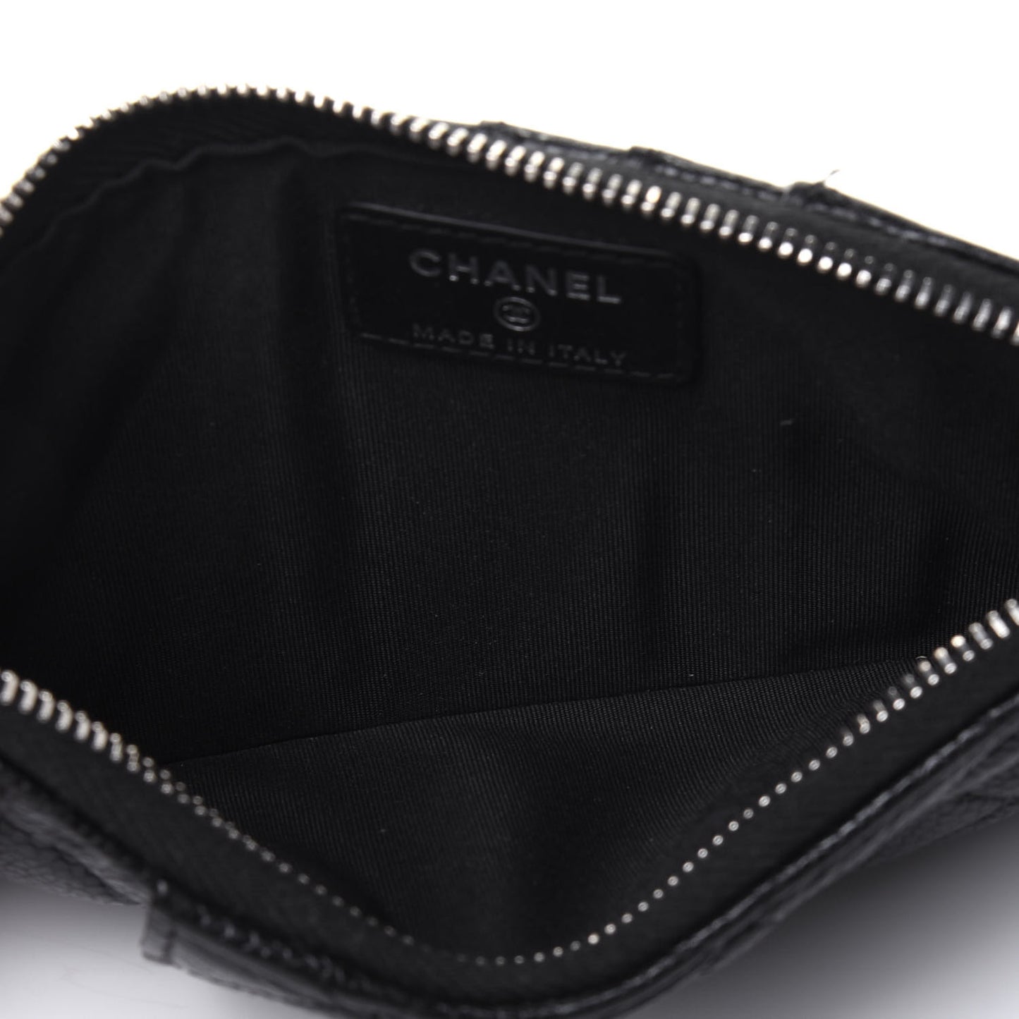 Caviar Quilted Classic Flat Wallet Pouch So Black