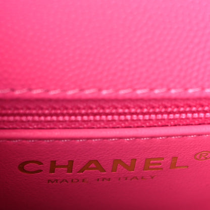 Chanel Caviar Quilted Mini Coco Handle Flap Rose 5 of 8