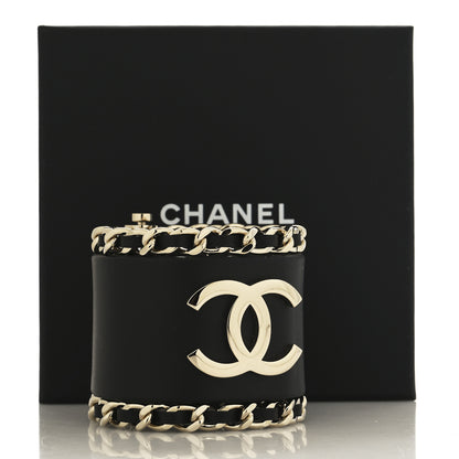 Chanel Lambskin Chain CC Bracelet S Black Gold 5 of 5