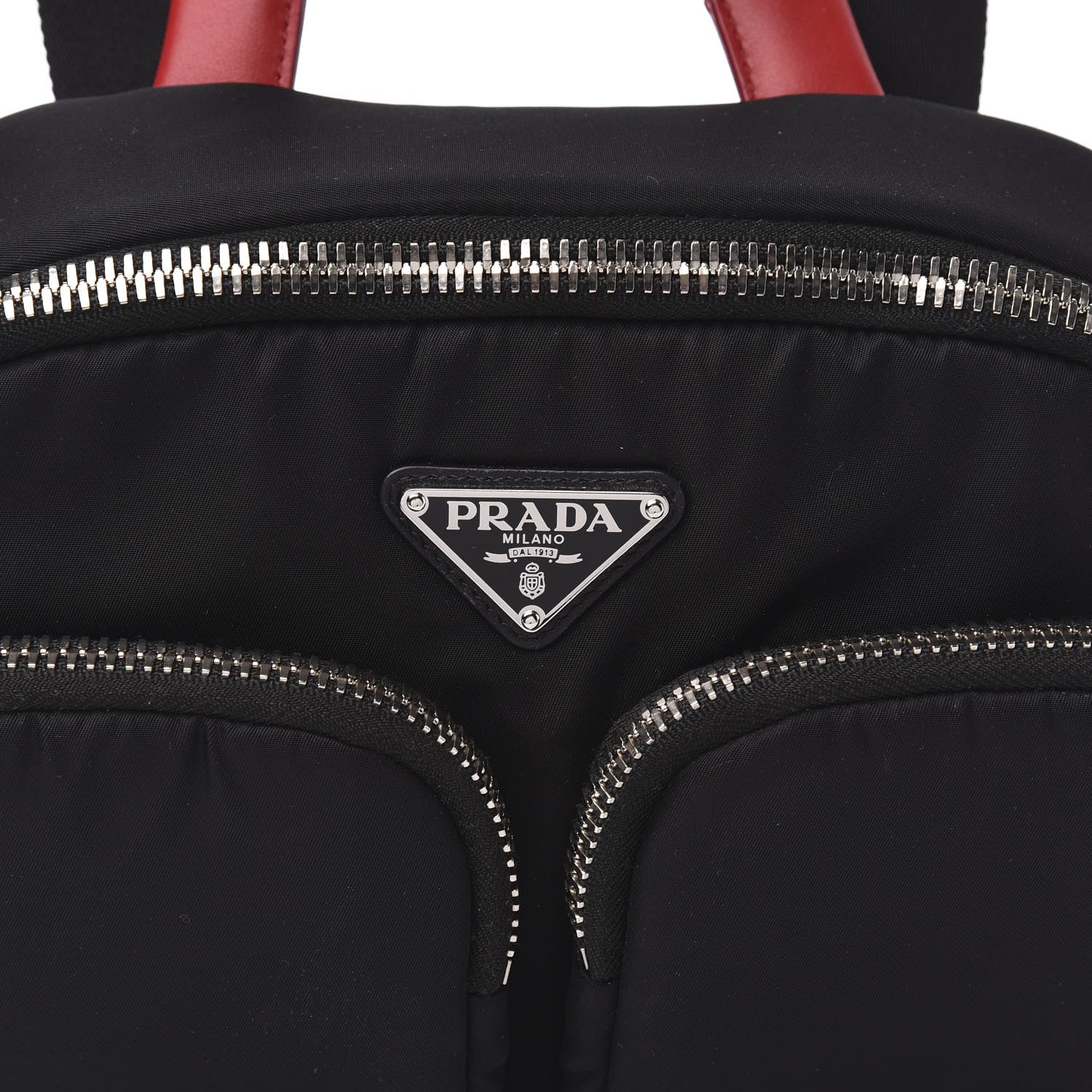 Prada Tessuto Nylon Pocket Top Handle Cargo Bag Black Fuoco 8 of 8