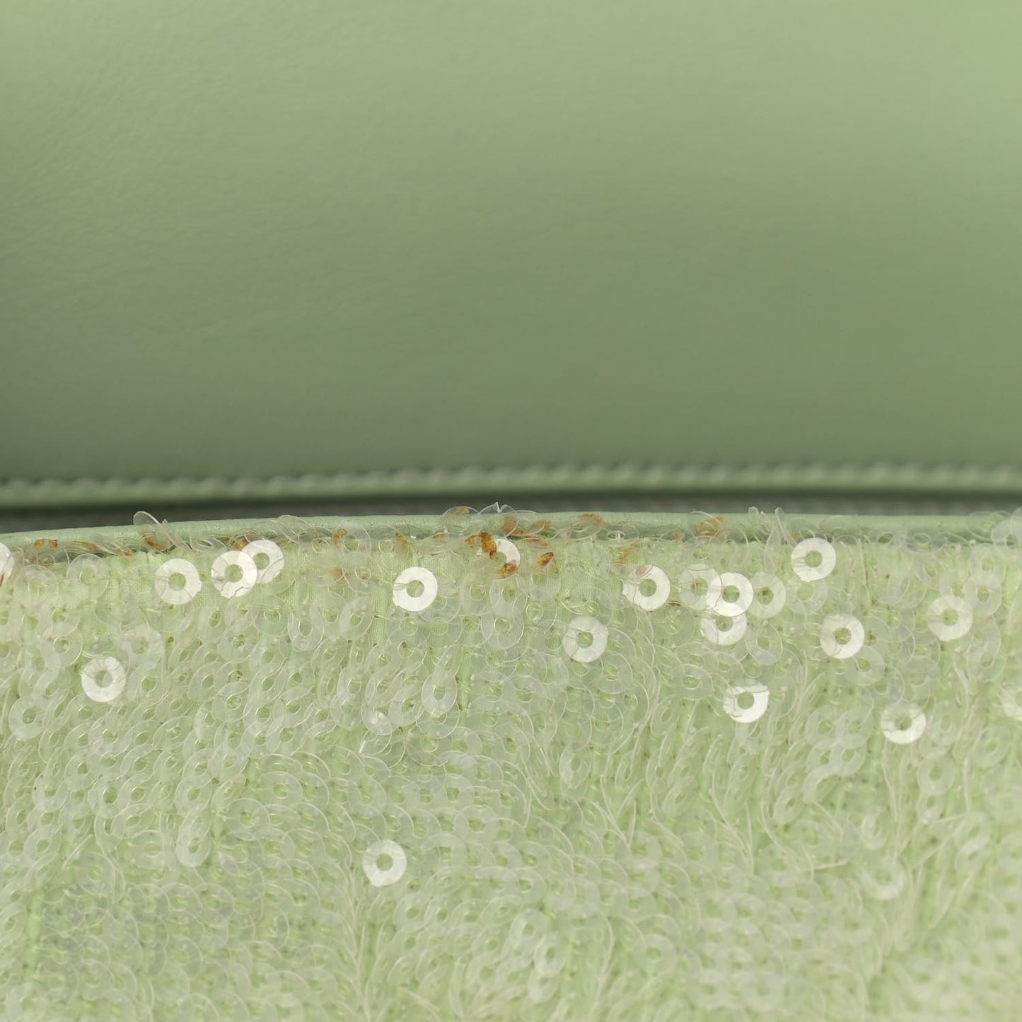 Sequin Mini Waterfall Flap Green Light Green Yellow