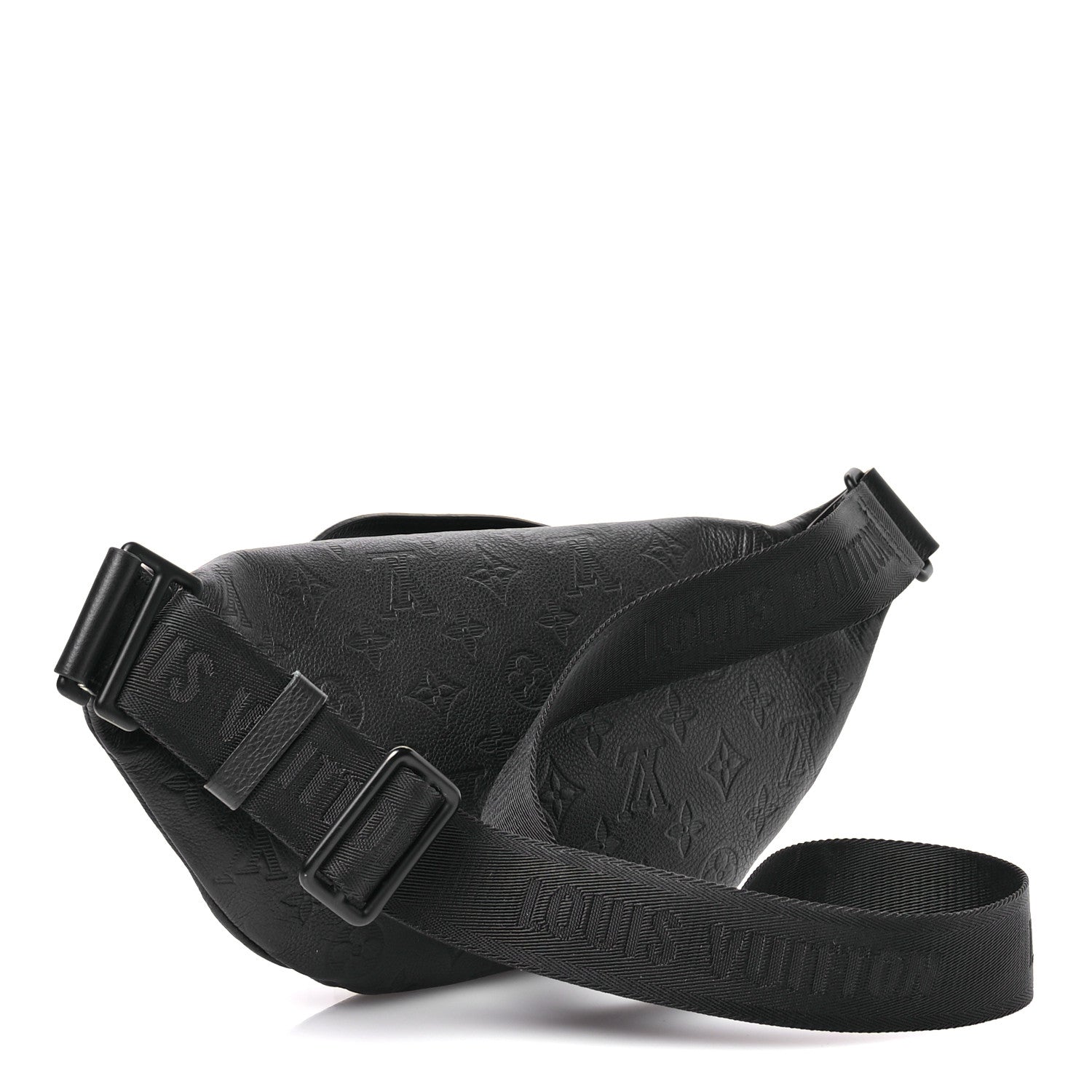Louis Vuitton Calfskin Monogram Shadow Rush Bumbag Black 3 of 9